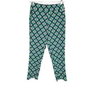 Katherine Way Womens Panama Pull On Ankle Pants Double Diamond Green size 8
